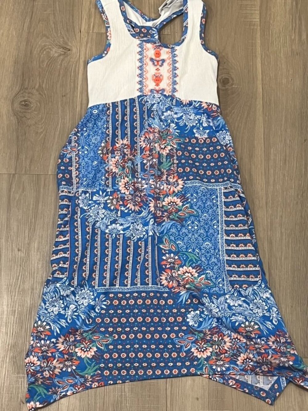 Jona Michelle Casual Patchwork DRESS Boho Size 10